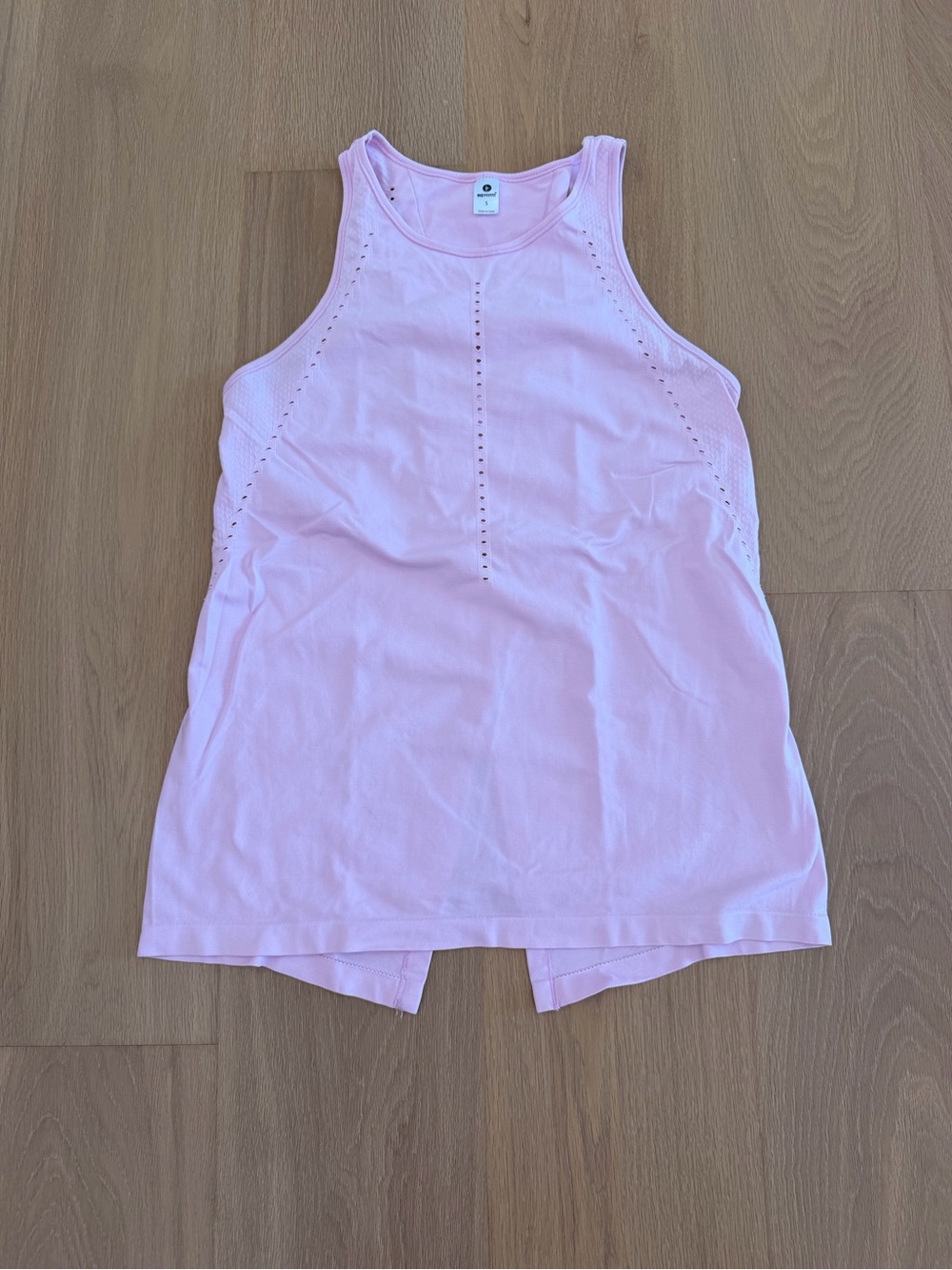 Light Pink Breezy Open-Back Workout Tank | Sleeveless | Size S